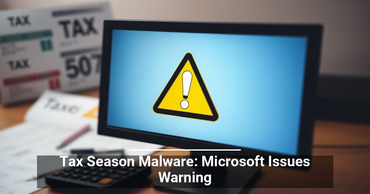 Tax Season Malware Alert